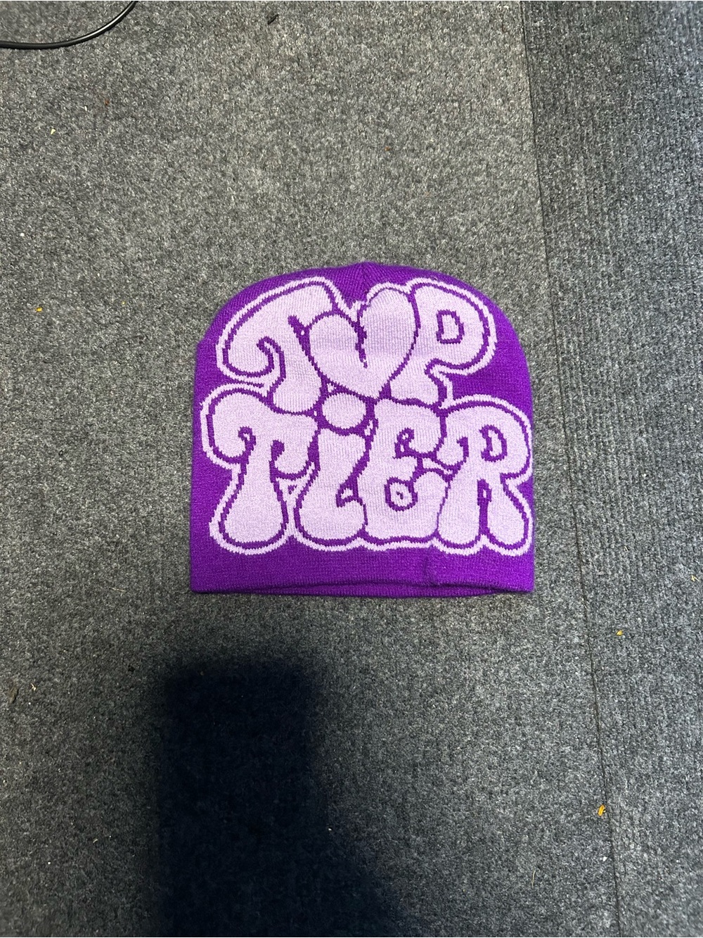 Purple 'Pup Pier' Graphic Beanie